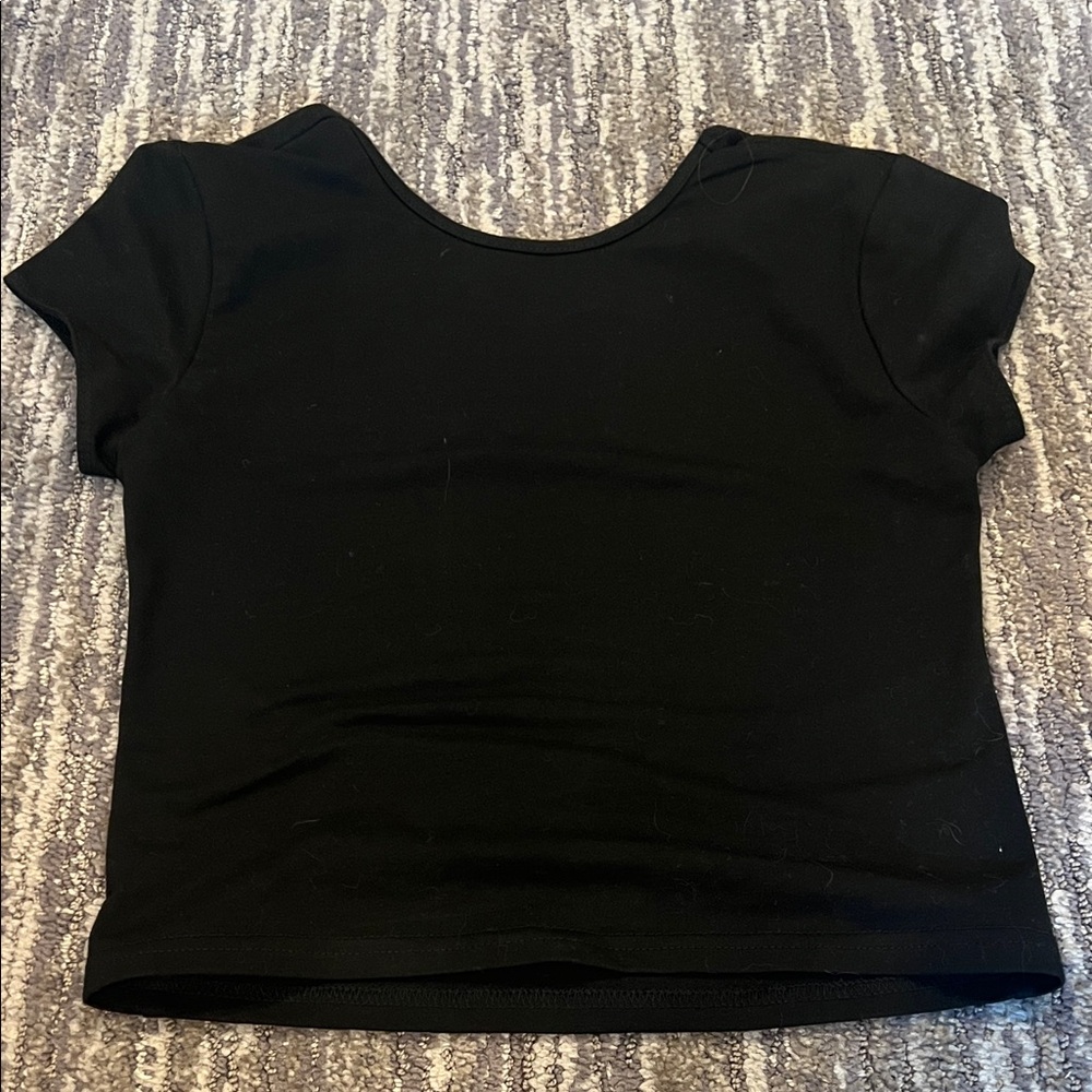 Edikted Black Crop Top Open Back